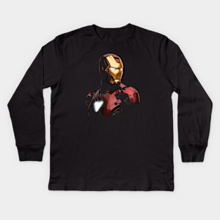 Face of Iron Kids Long Sleeve T-Shirt